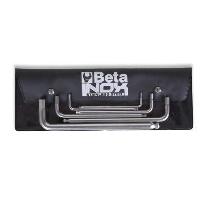 BTA000961455 image(0) - Beta Tools USA 6-Piece 2.5 to 8 mm Ball End Hex Key Set in Wallet