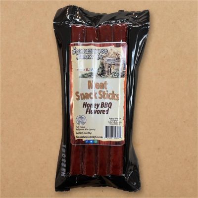 THS601968-358068 image(0) - Smokehouse Jerky Honey BBQ Flavored Meat Snack Sticks 3.5 Ounce