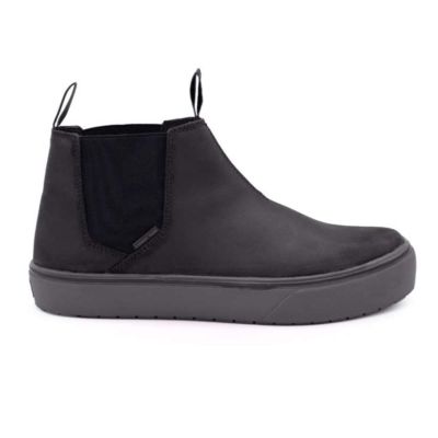 FSIAW7101-7.5EE image(0) - Airwalk AIRWALK - VENICE - Men's Leather Chelsea Slip On - CT|EH|SF|SR - Black / Forged Iron - Size: 7.5 - 2E - (Extra Wide)