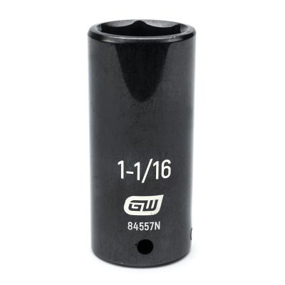 KDT84557N image(0) - GearWrench 1/2 Inch Drive 6 Point Deep Impact SAE Socket 1-1/16 Inch