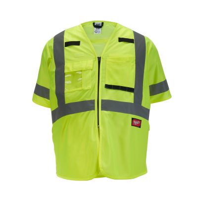 MLW48-73-5144 image(0) - Milwaukee Tool Class 3 High Visibility Yellow Safety Vest - 4XL/5XL