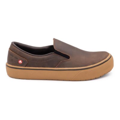 FSIAW7002-9.5D image(0) - AIRWALK AIRWALK - VENICE - Men's Leather Slip On - CT|EH|SF|SR - Buffalo Crazy Horse / Gum - Size: 9.5 - D - (Regular)