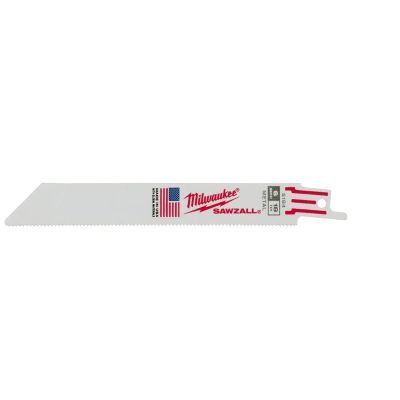 MLW48-00-5184 image(0) - Milwaukee Tool 6" 18 TPI   SAWZALL Blades (5 Pk)