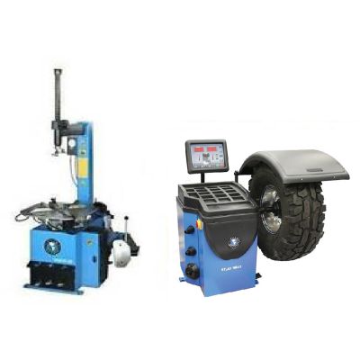 ATETCWB-COMBO5 image(0) - Atlas Automotive Equipment Atlas Equipment TC229 Rim Clamp Tire Changer + WB41 Wheel Balancer Combo Package (WILL CALL)