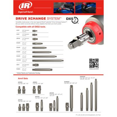 IRTEA44H image(0) - Ingersoll Rand DXS 1/2" Drive 4" Extended Anvil Attachment