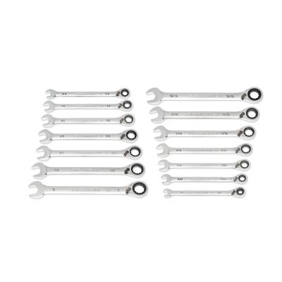 KDT86660 image(0) - GearWrench 14 Piece 90-Tooth 12 Point SAE Reversible Ratcheting Wrench Set