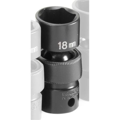 GRE1018UM image(0) - Grey Pneumatic SOC 18MM 3/8D IMP UNIV 6PT