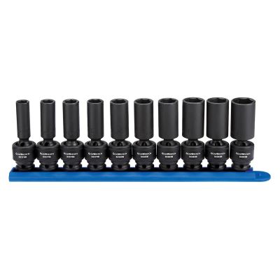 KDT84924N image(0) - GearWrench 10 Piece 3/8 Inch Drive 6 Point Deep Universal Impact Metric Socket Set