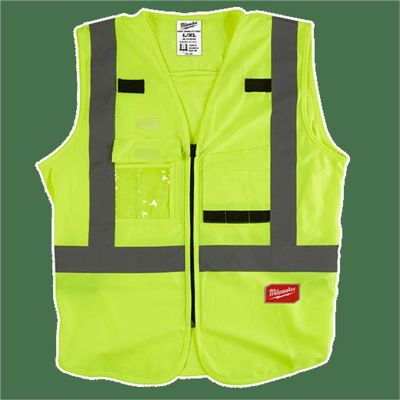 MLW48-73-5064 image(0) - Milwaukee Tool Class 2 High Visibility Yellow Safety Vest - 4XL/5XL (CSA)