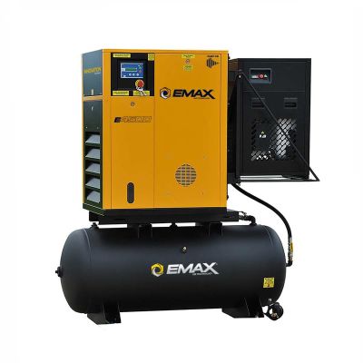 EMXERVK200003 image(0) - Emax Compressor Emax Complete Rotary VFD Package 20hp 3PH 120 Gal Tank w/115CFM Air Dryer