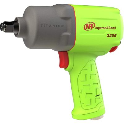 IRT2235TIMAX-G image(0) - Ingersoll Rand 1/2 Inch Air Impact Wrench, 1350 ft-lb Torque, Titanium Hammercase, Friction Ring Retainer, Pistol Grip, Green