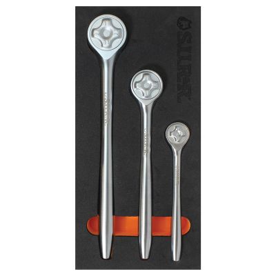 SRRNR3 image(0) - S.U.R.&R. NR3 3-Piece 2.5° Nano-Ratchet Set  provides minimal Swing Angle  Maximum Control, Tech-Friendly Ratchet for Everyday Tightening and Loosening Applications