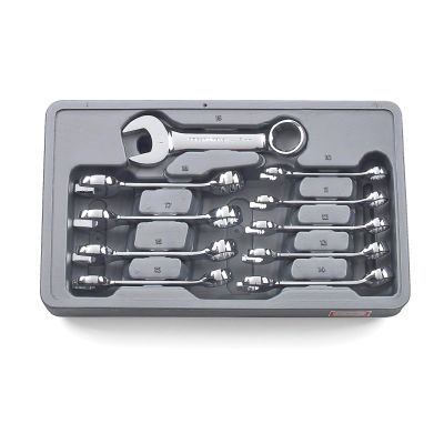 KDT81904 image(0) - GearWrench 10 Piece 12 Point Stubby Combination Metric Wrench Set