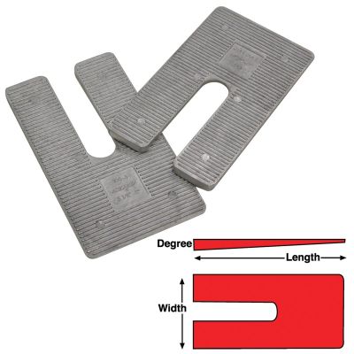 SPP10742 image(0) - Specialty Products Company Alluminum Alloy Heavy Truck Shims 4x6.5x2.5 DEG (6 pack)