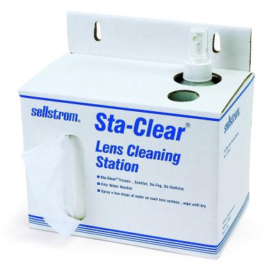 SRWS23469 image(0) - Sellstrom Sellstrom -  Lens Cleaning Cardboard station (1000 tissues and spray bottle)