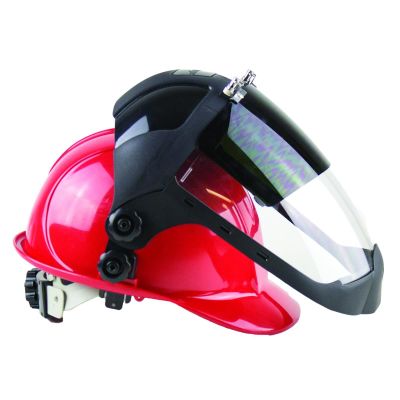 SRWS32162 image(0) - Sellstrom Sellstrom - Face Shield - DP4 Series - 9" x 12.125" x 0.060" Window - Clear AF with Shade 6 IR Flip Visor - Universal Hard Hat Slot Adaptor Headgear