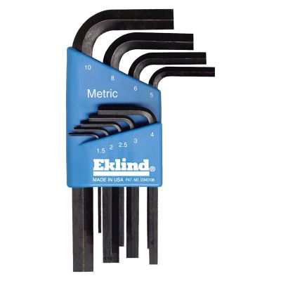 EKL10509 image(0) - Eklind Tool Company HEX KEY SET 9 PC METRIC SHORT 1.5-10MM