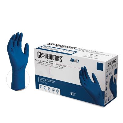 AMXGPLHD88100 image(0) - Ammex Corporation XL GlovePlus, HD P/F Extra Long Latex Gloves