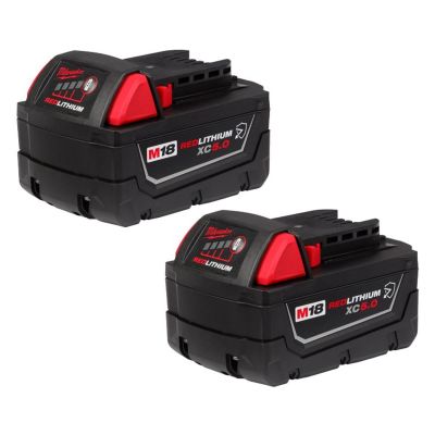 MLW48-11-1852R image(0) - Milwaukee Tool M18 REDLITHIUM XC5.0 Resistant Battery 2PK