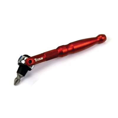 TIT11321 image(0) - Titan 1/4 in.  Drive Aluminum Swivel Head Micro Bit Driver