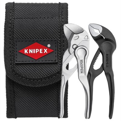 KNP002072V04XS image(0) - KNIPEX 2PC Mini Pliers Set in a Belt Pouch