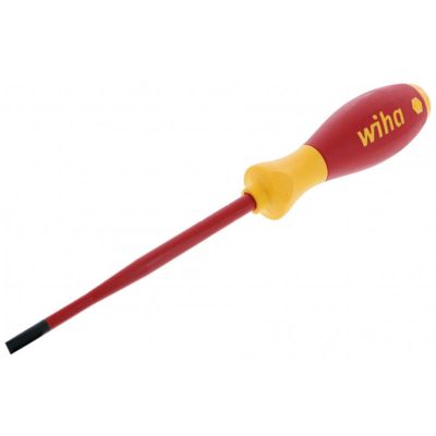 WIH32055 image(0) - Wiha Tools Insul. SlimLine Slotted Screwdriver w/ Cushion Grip 5.5 x 125mm