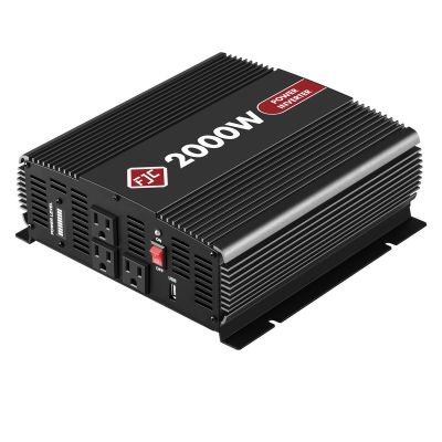 FJC53200 image(0) - FJC 2000 Watt High Efficiency DC to AC Power Inverter with Three Outlets and a USB port