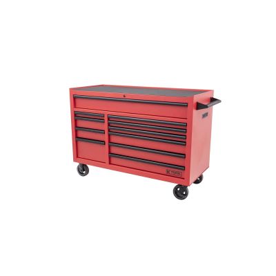 KTI75137 image(0) - K Tool International Tool Box 55 in. Premium 11 Drawer Double Bay 1,200 lb. (Matte Red)