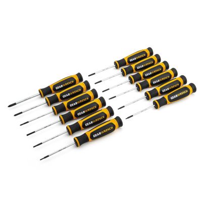 KDT80057H image(0) - GearWrench 12 Piece Phillips/Slotted/Torx Mini Dual Material Screwdriver Set