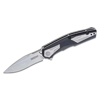 KER1390 image(0) - Kershaw Tremolo Assisted Open Liner Lock Clip Point Blade EDC Folding Pocket Knife - Silver/Black