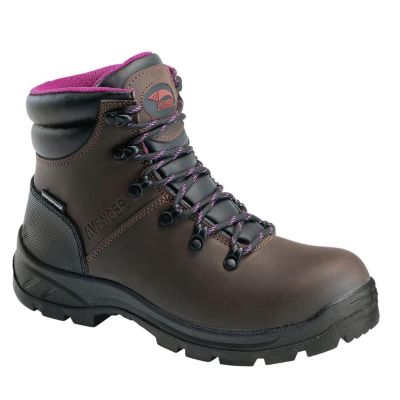 FSIA8675-7W image(0) - Avenger Work Boots Builder Series - Women's Boots - Soft Toe - EH|SR - Brown/Black - Size: 7W