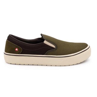 FSIAW7001-11.5D image(0) - AIRWALK AIRWALK - VENICE - Men's Canvas Slip On - CT|EH|SF|SR - Military Olive / Chocolate Brown - Size: 11.5 - D - (Regular)