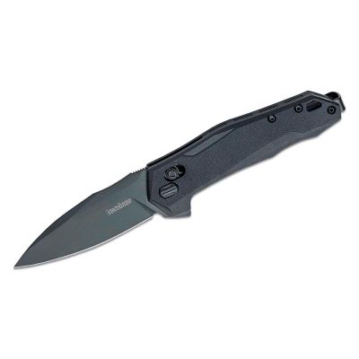 KER2041 image(0) - Kershaw Monitor Manual Open DuraLock Spear Point Blade EDC Folding Pocket Knife - Black