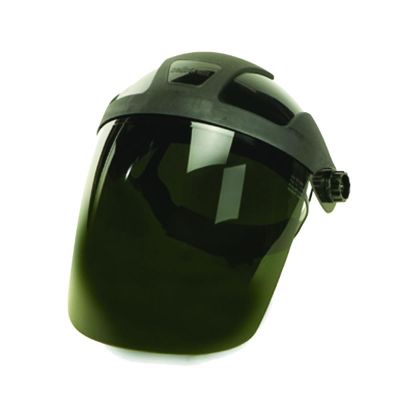 SRWS32052 image(0) - Sellstrom Sellstrom - Face Shield - DP4 Series - 9" x 12.125" x 0.060" Window - Shade 5 IR - Universal Hard Hat Slot Adaptor Headgear