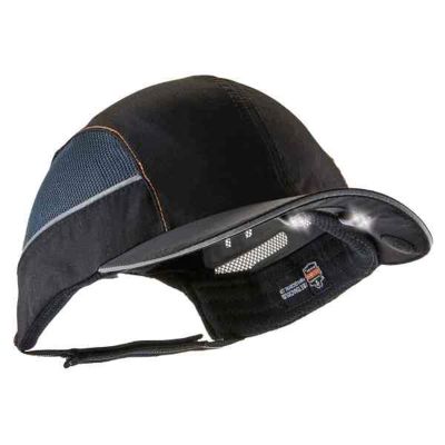 ERG23374 image(0) - Ergodyne 8960 Long Brim Black Bump Cap w/ LED Lighting Tech