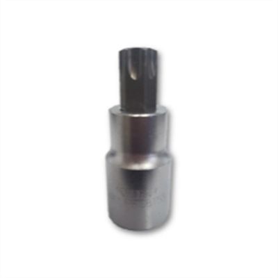 VIMPFS8T55 image(0) - VIM Tools T55 TORX, Gun Metal Gray Bit, Satin Chrome 1/2 Inch Square Drive Bit Holder