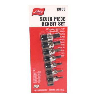 LIS13600 image(0) - Lisle SOCKET HEX BIT SET 3/8IN. DR 7PC SAE 1/8 TO 3/8IN