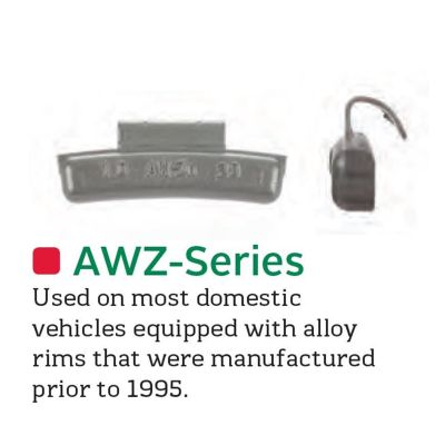 PWWAW275Z image(0) - Wegmann Automotive 2.75 oz Zinc Coated Clip-on AWZ Red Series Wheel Weight (Box of 25)