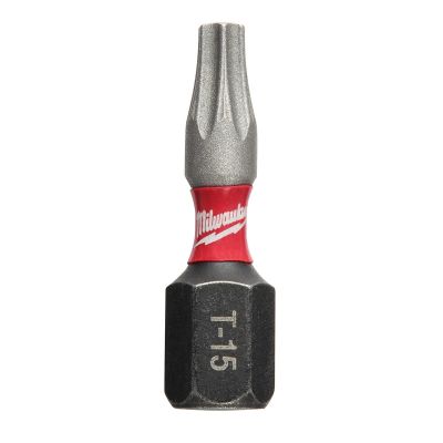 MLW48-32-4734 image(0) - Milwaukee Tool SHOCKWAVE Impact Torx T15 Insert Bits (Bulk 25)