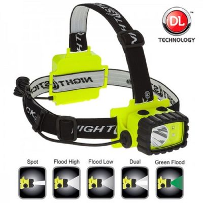 BAYXPP-5458G image(0) - Bayco BAYCO NIGHTSTICK LED HEADL AMP WHITE AND GREEN LED'S HI-VIZ GREEN BASE