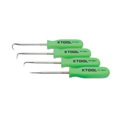 KTI70075 image(0) - K Tool International PICK SET 4 PC. NEON GREEN