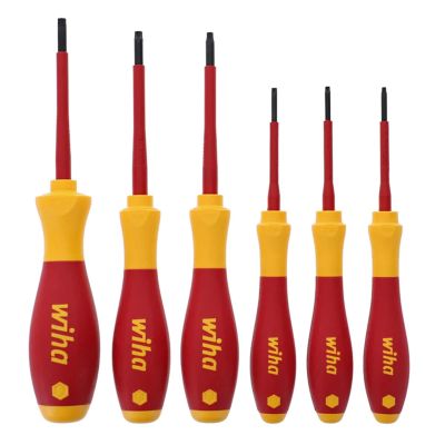 WIH32590 image(0) - Wiha Tools 6 Piece Insulated SoftFinish Torx Screwdriver Set