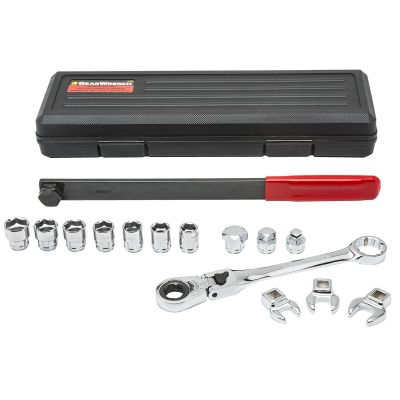 KDT89000 image(0) - GearWrench 15 Piece Serpentine Belt Tool Set with Locking Flex Head Ratcheting Wrench