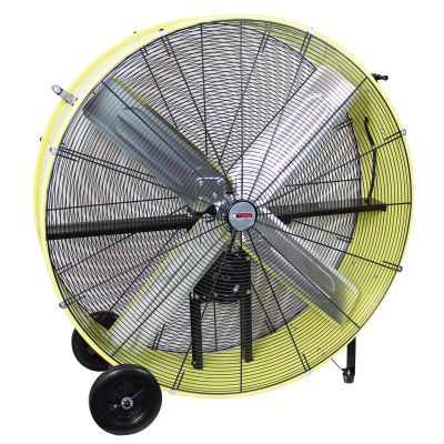 KTI77743 image(0) - K Tool International 42" Belt Drive Industrial Drum Fan, Safety Yellow