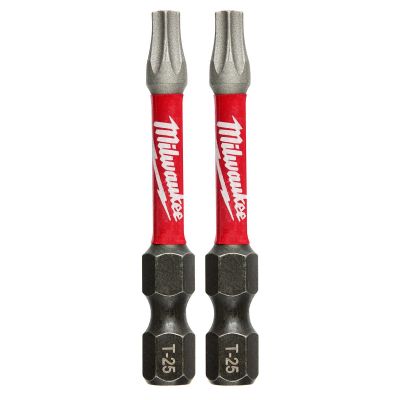 MLW48-32-4985 image(0) - Milwaukee Tool SHOCKWAVE 2" Impact Torx T25 Power Bits (2PK)