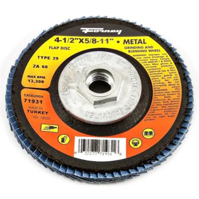 FOR71931-5 image(0) - Forney Industries Flap Disc, Type 29, 4-1/2 in x 5/8 in-11, ZA60 5 PK