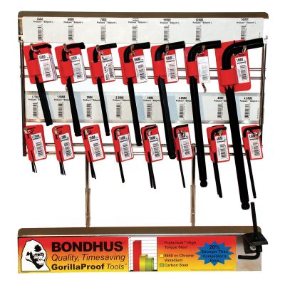 BND18289 image(0) - Bondhus Corp. 15PC MET Hex Key Metal Display Rack