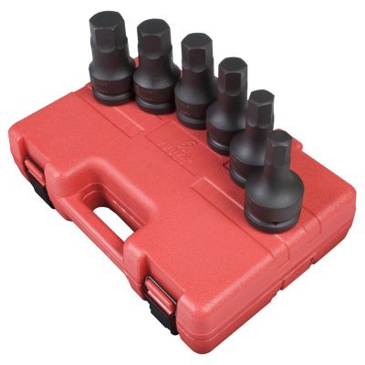 SUN5606 image(0) - Sunex 6 PC 1" DR SAE HEX DRIVER IMPACT SET