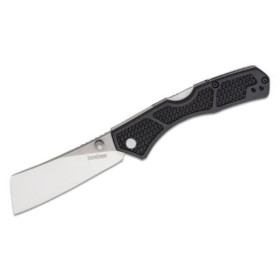 KER2043 image(0) - Kershaw Hatch Manual Open Mid-Lock Cleaver Blade EDC Folding Pocket Knife - Black