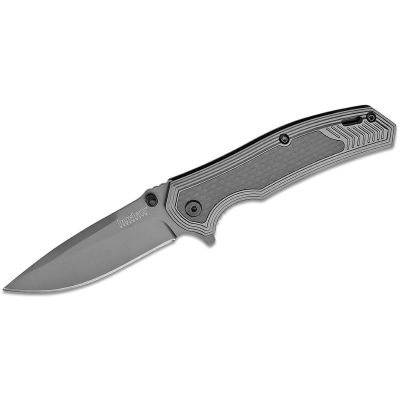 KER8310X image(0) - Kershaw Fringe Assisted Open Frame Lock Drop Point Blade EDC Folding Pocket Knife - Gray